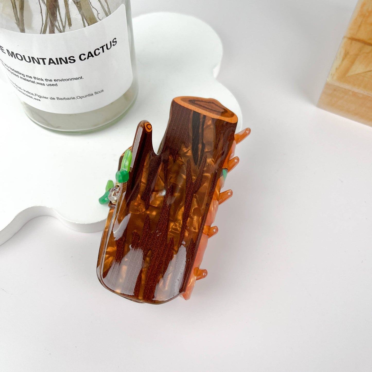 Squirrel Pony Leaf Bush Hair Clip: Squirrel