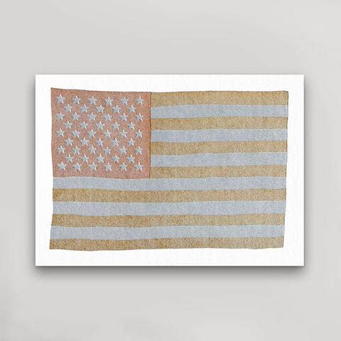 Metallic Flag Postcard