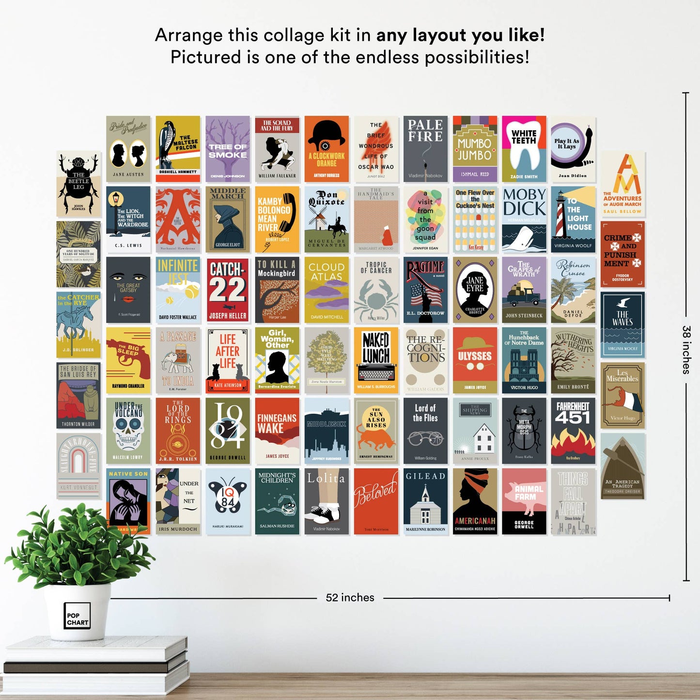 Notable Novels Collage Kit | Box Set of 70 4" x 6" Prints