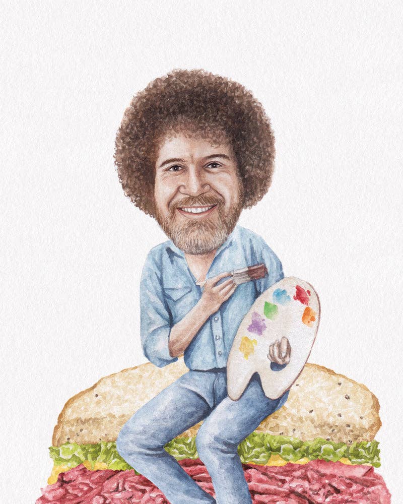 Bob Ross Watercolor Print