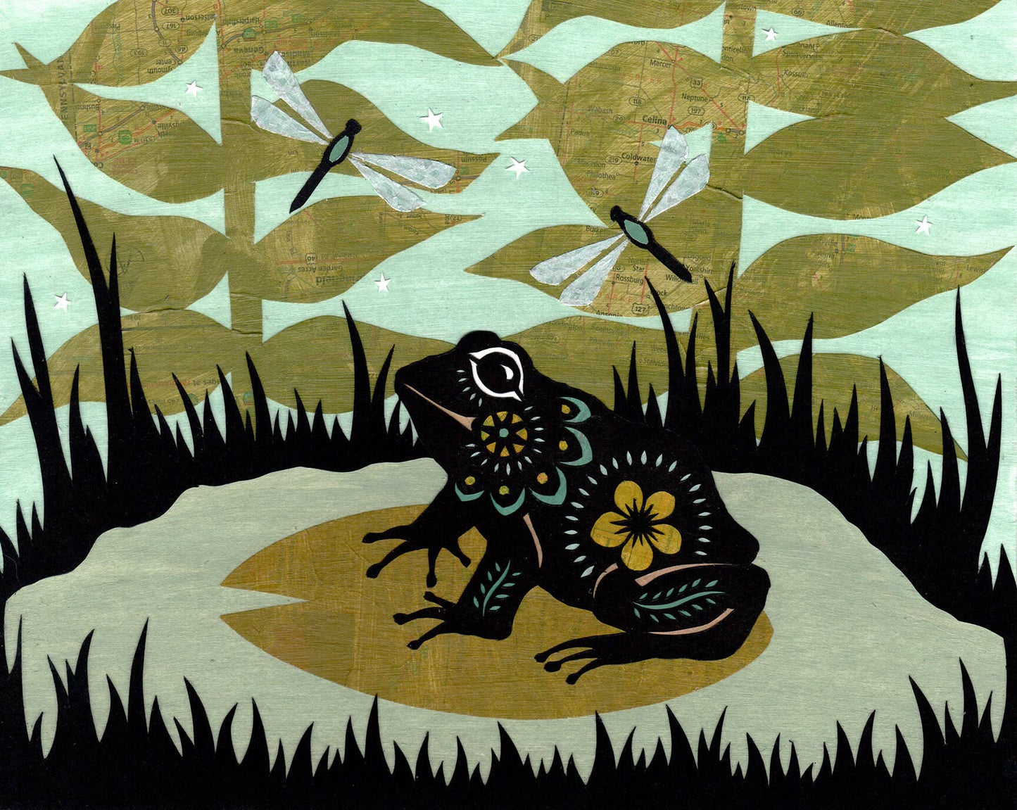 A Good Catch - 8 x 10 inch Cut Paper Art Print