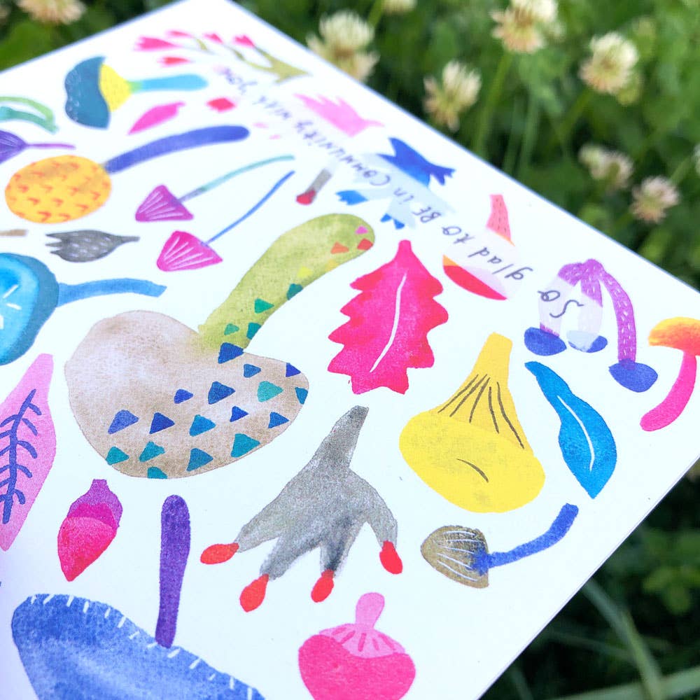 Glad to Be in Community With You Mushroom Greeting Card