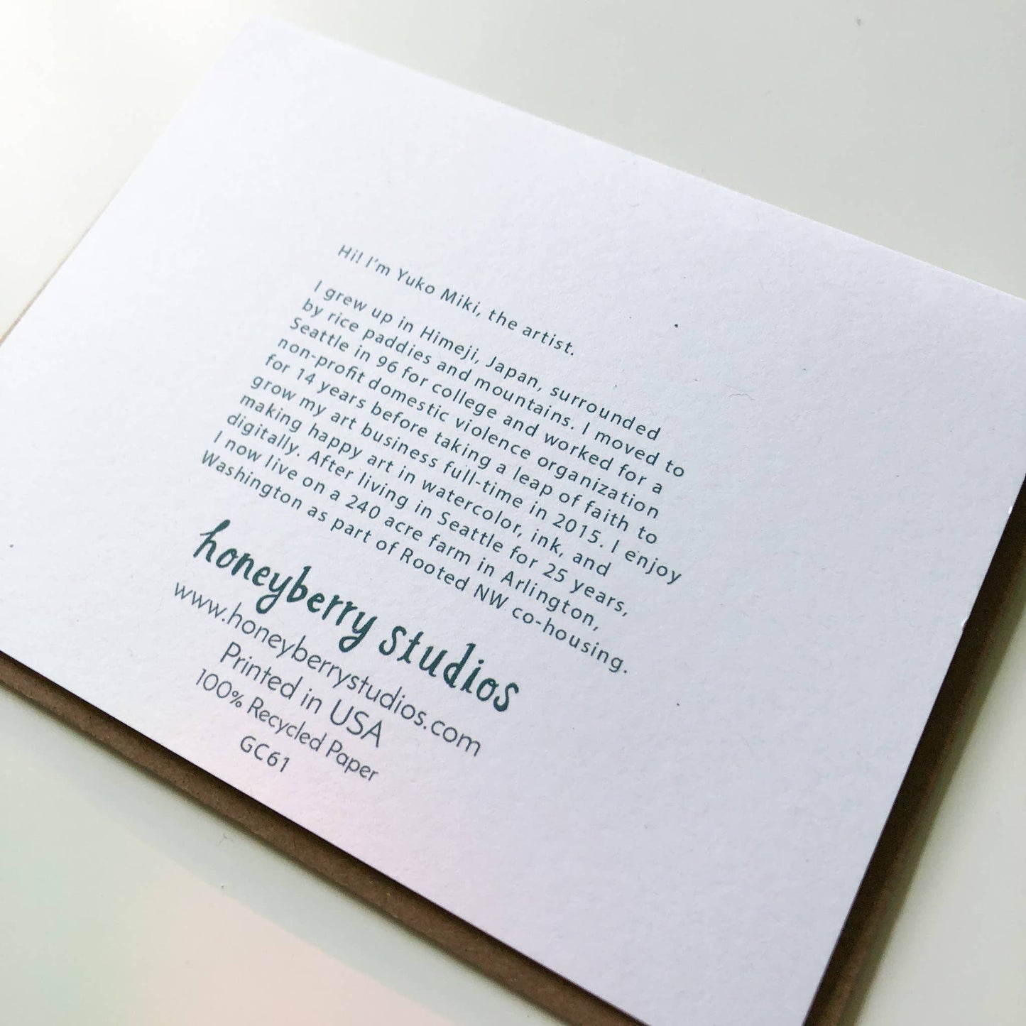 Glad to Be in Community With You Mushroom Greeting Card