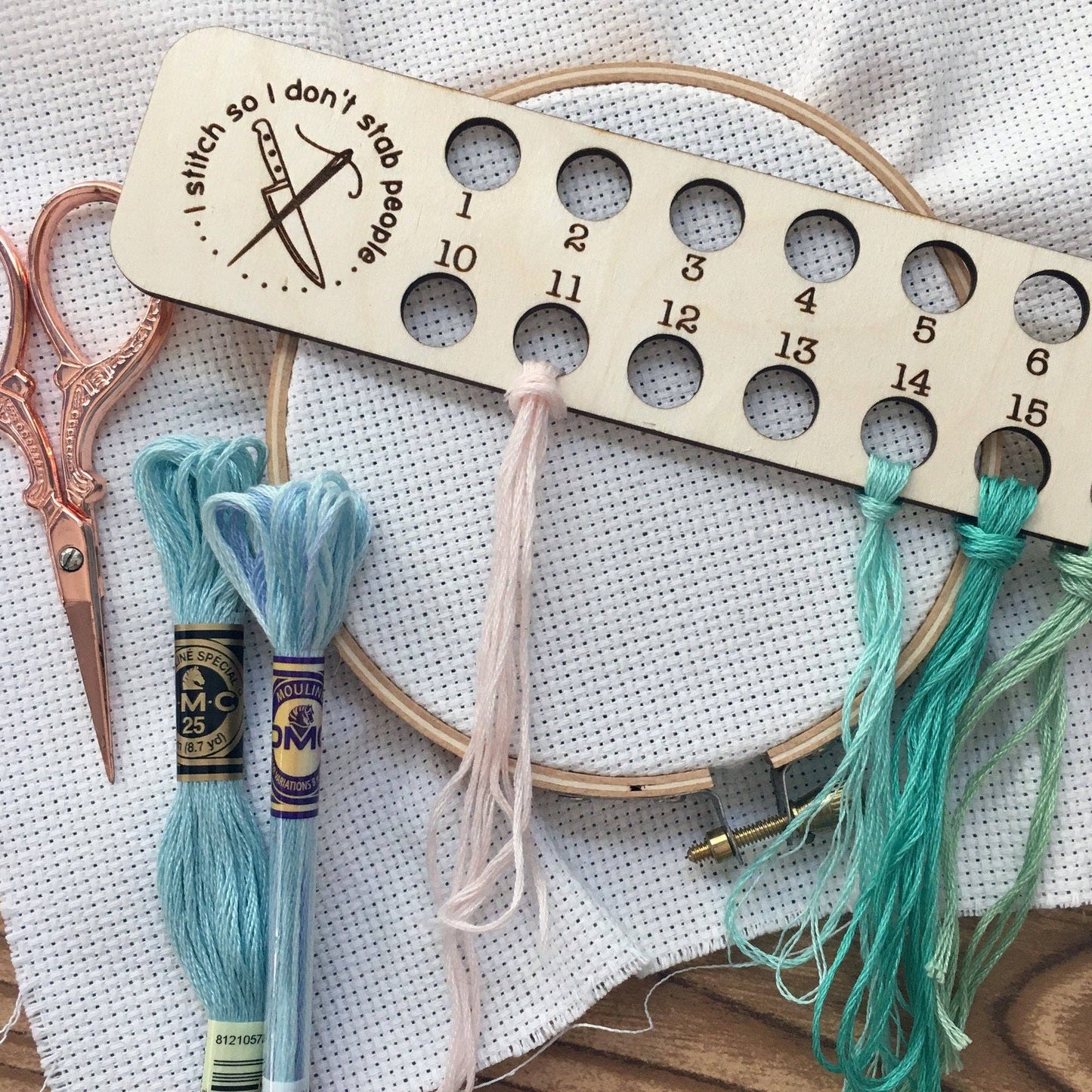 Embroidery Floss Organizer for 18 Colors: Life Falling Apart