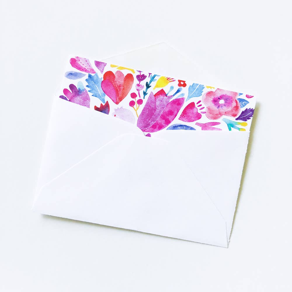 Pink & Red Flowers Tiny Notes