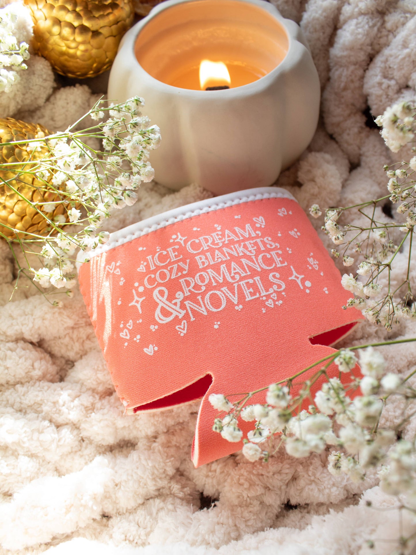 Ice Cream Pint Sleeve | Romance Reader | Coral