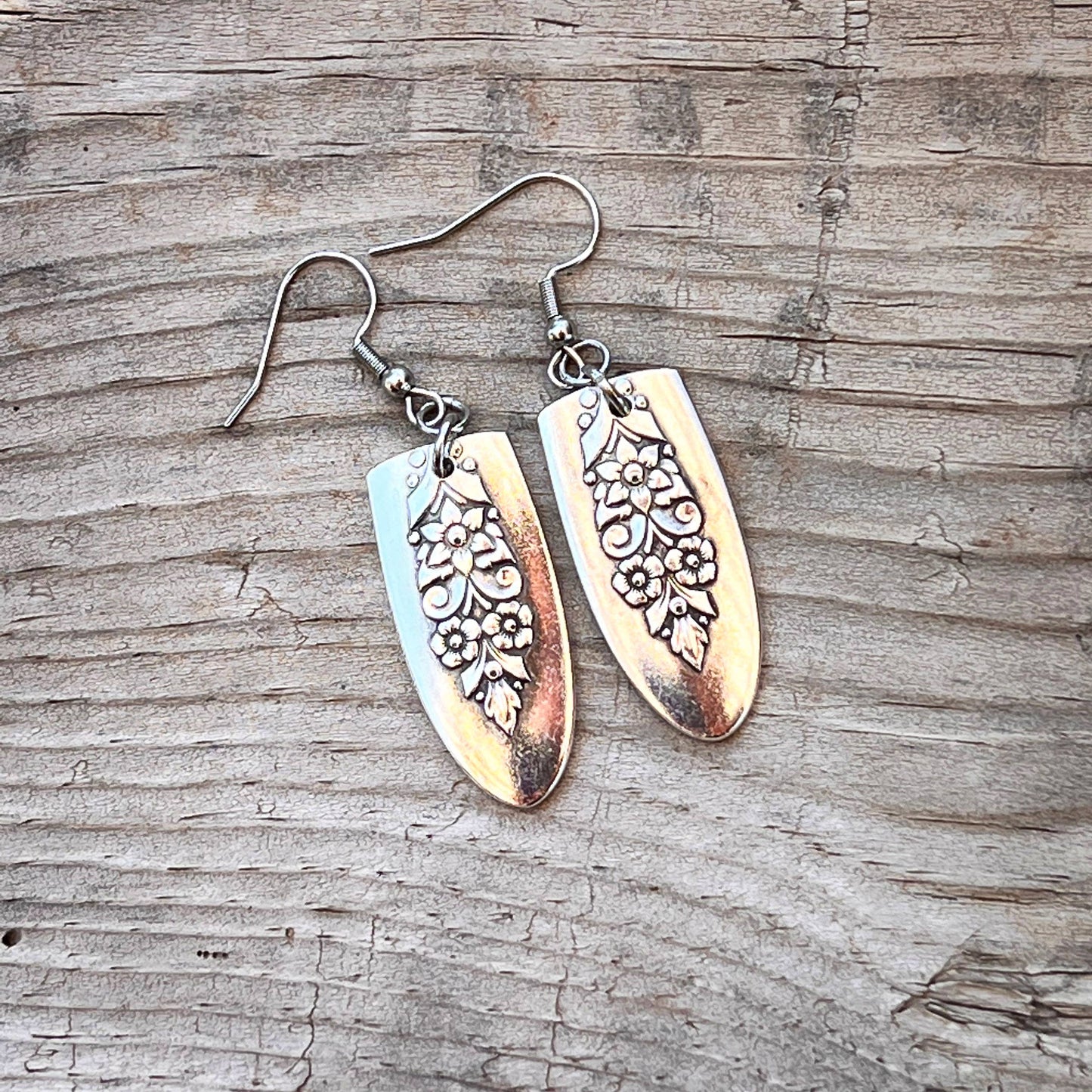 Earrings made from spoon handles: Danish Princess