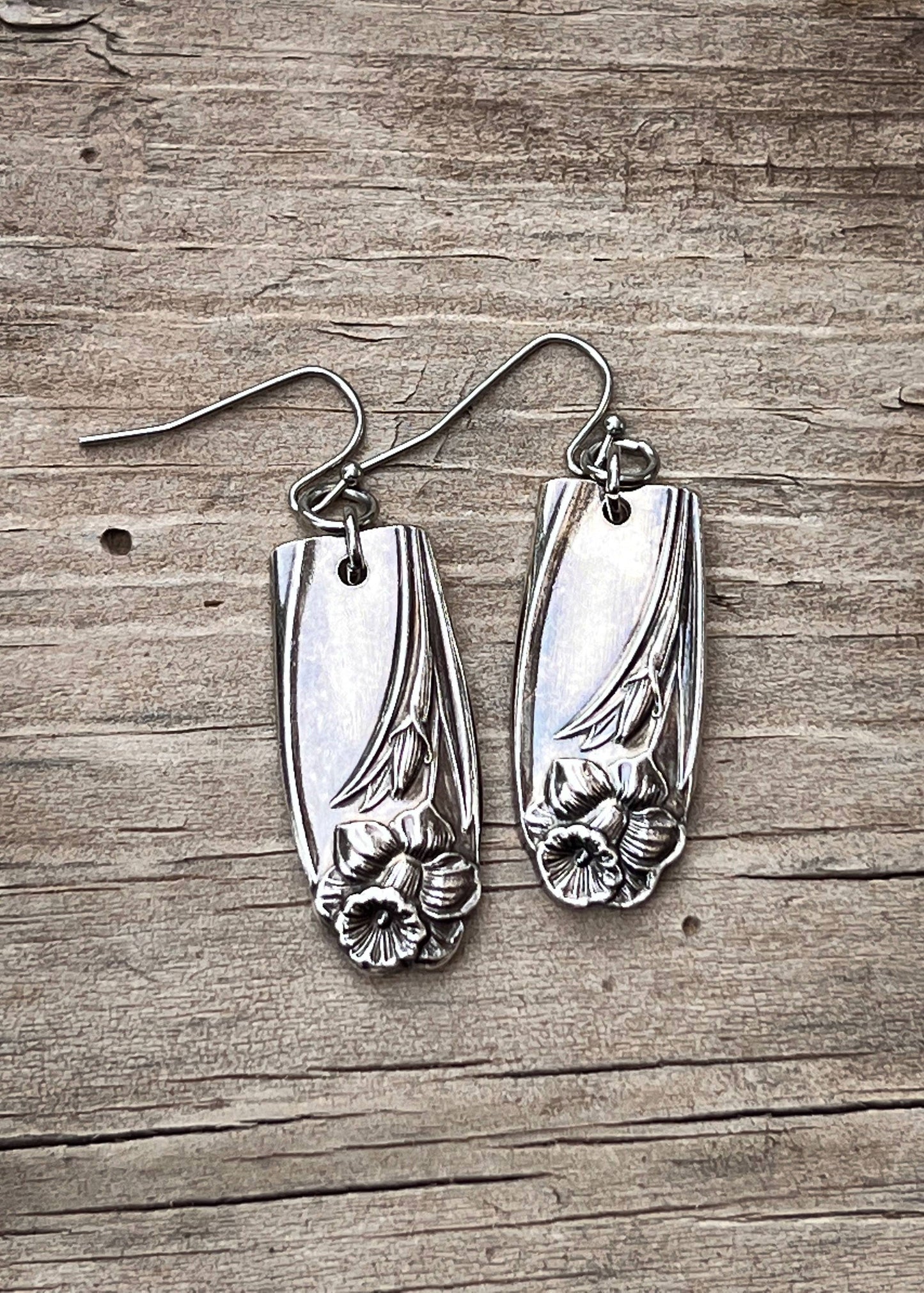 Earrings made from spoon handles: Danish Princess