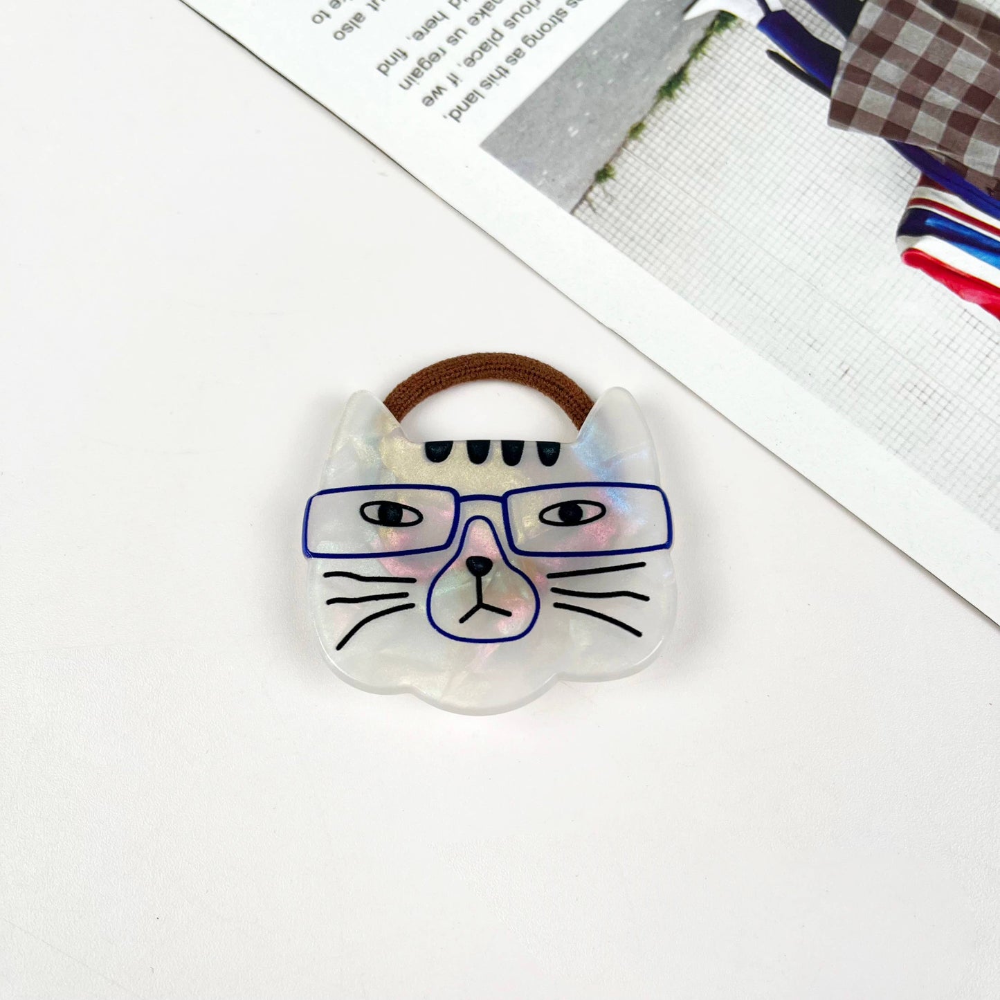 Lovely cartoon cat hair tie: E