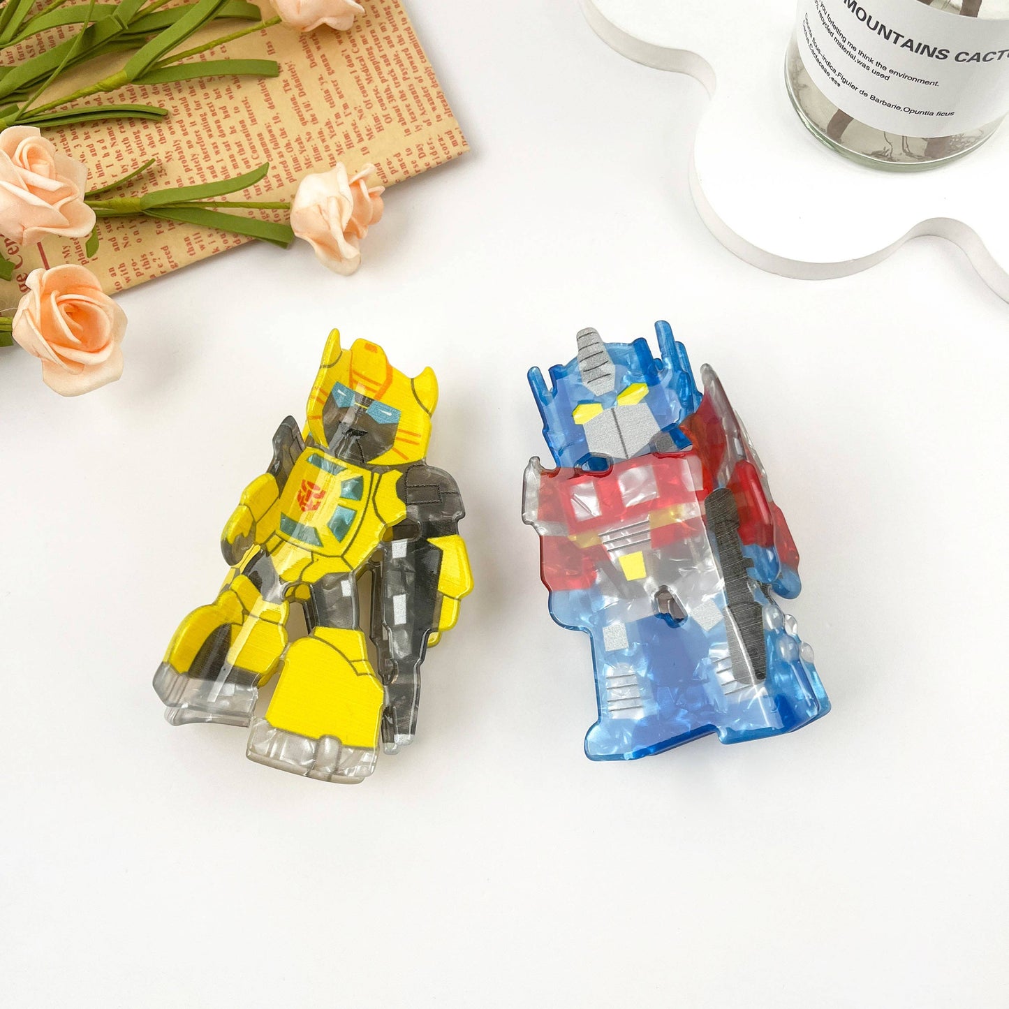 Transformers Robot Acrylic Hair Claw Clip: Blue