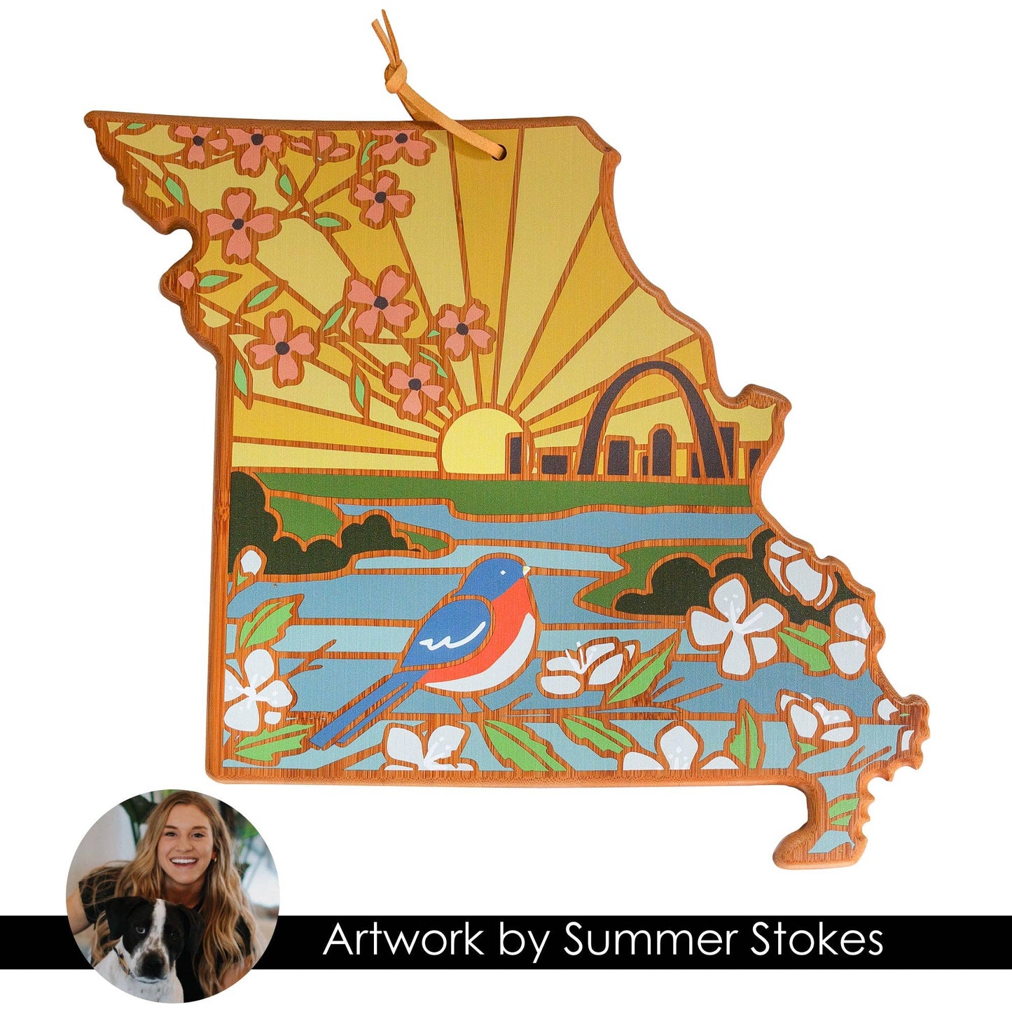 Missouri Cutting Board with Artwork by Summer Stokes
