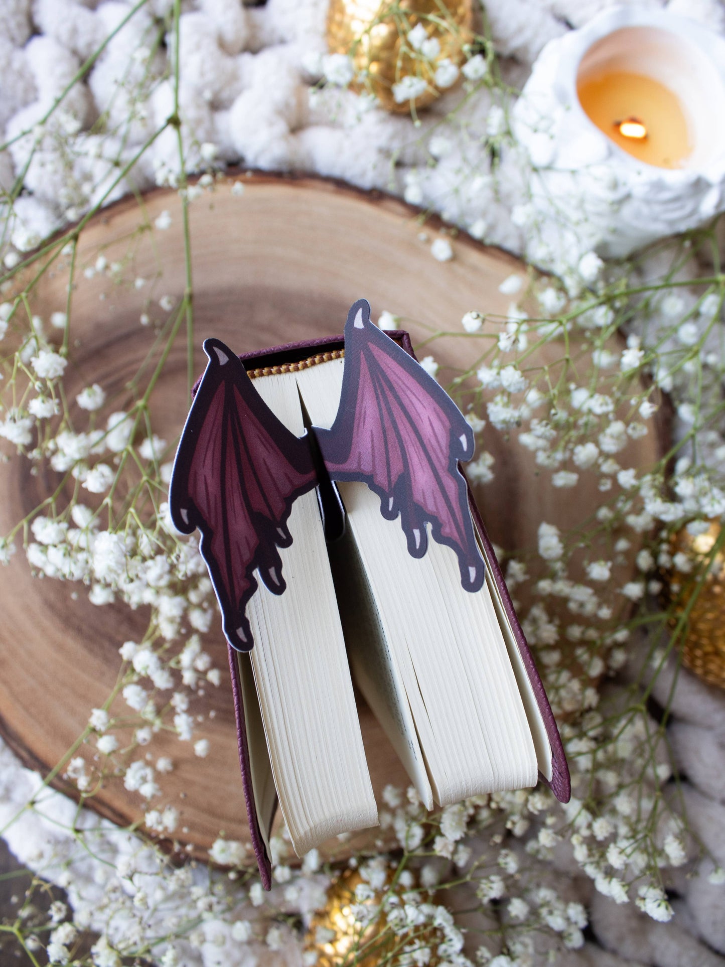 3D Dragon Wings Bookmark | Soft Touch: Green
