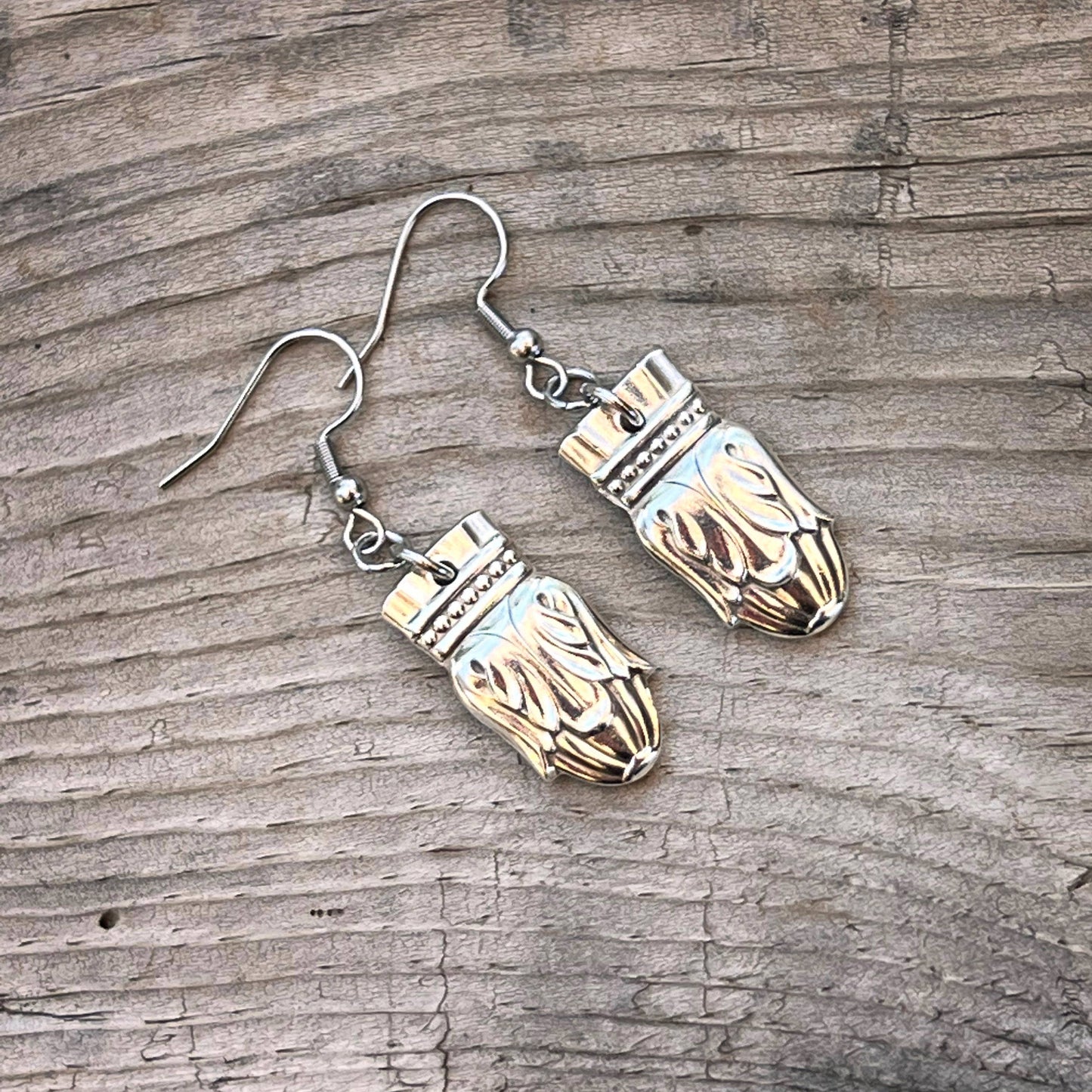 Earrings made from spoon handles: Danish Princess