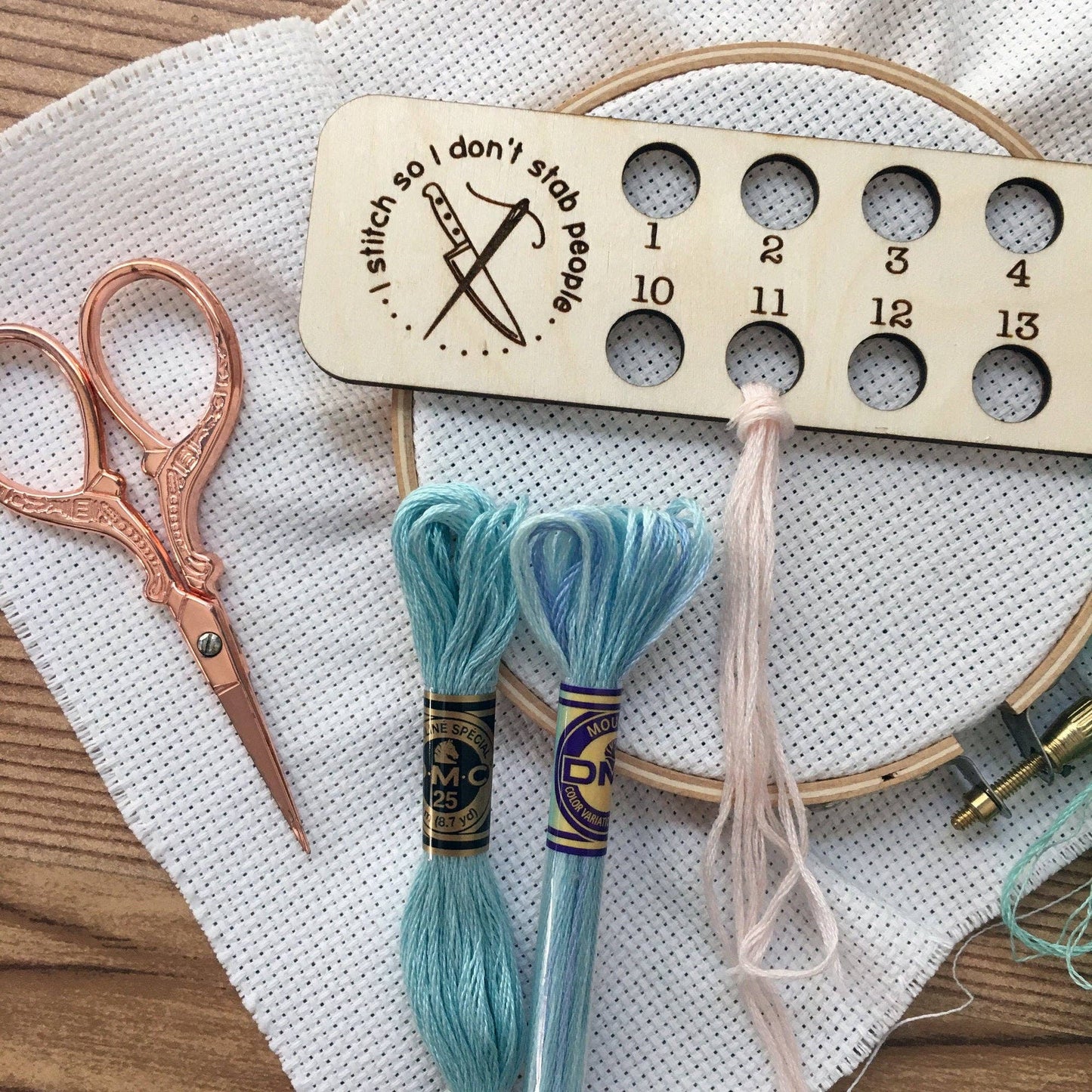 Embroidery Floss Organizer for 18 Colors: Life Falling Apart