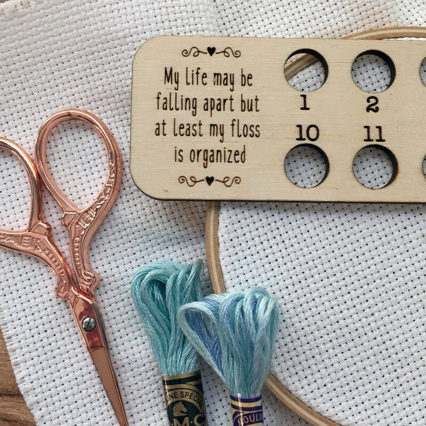 Embroidery Floss Organizer for 18 Colors: Life Falling Apart