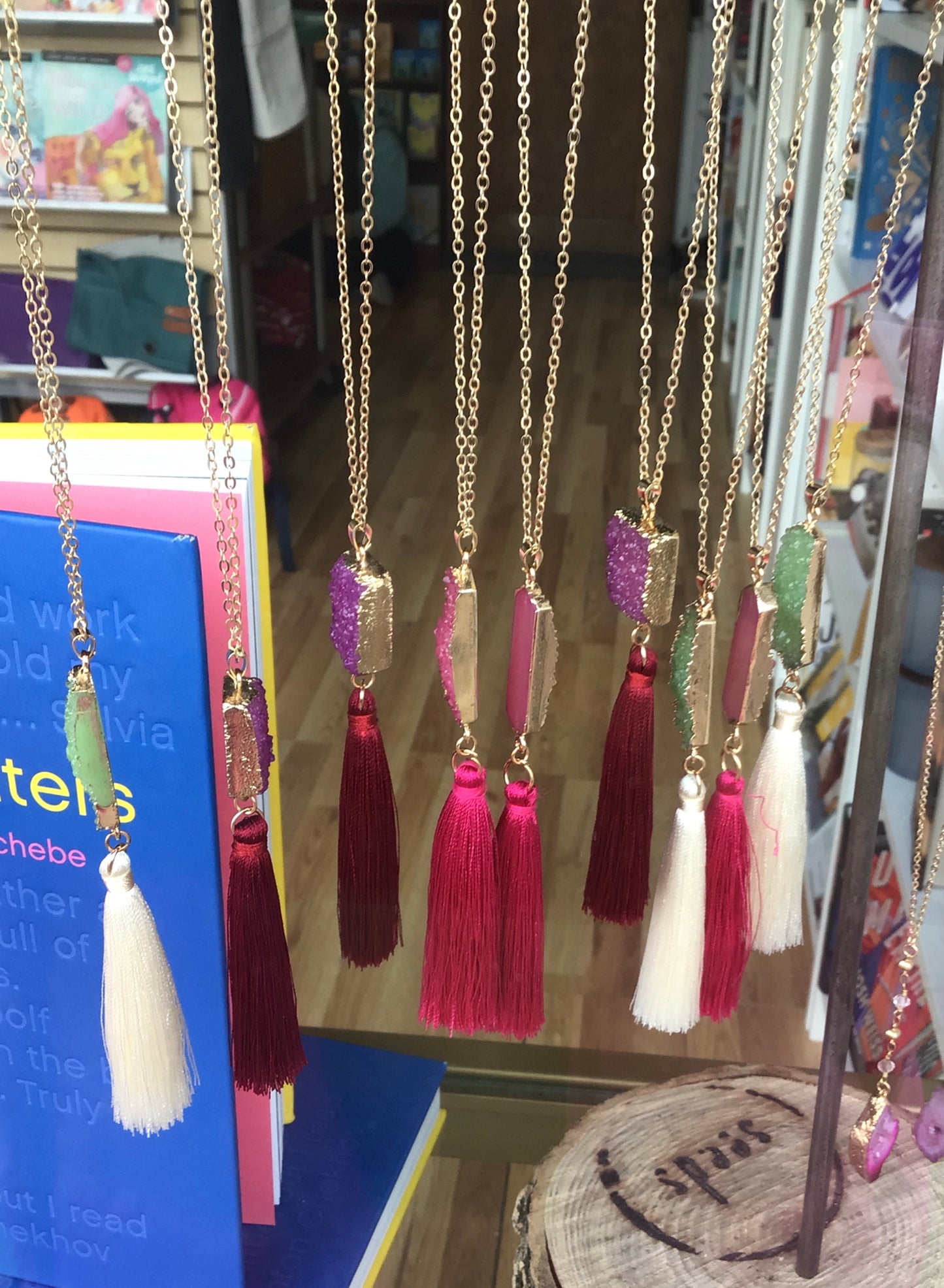 Druzy Quartz Tassel Necklace