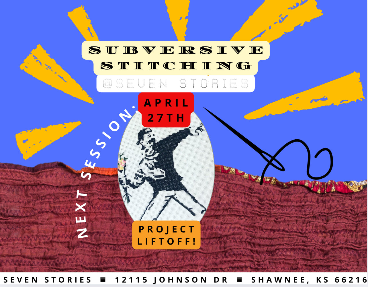 Project Lift Off: Start-Finish Subversive Stitching with Jenine Casson!