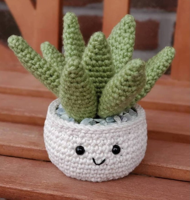 Crochet Succulent Plant, Houseplant Decor