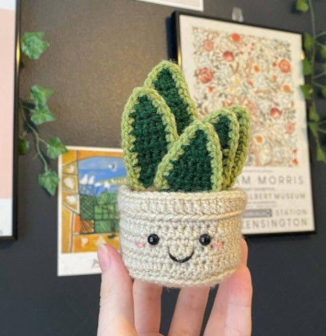 Crochet Succulent Plant, Houseplant Decor