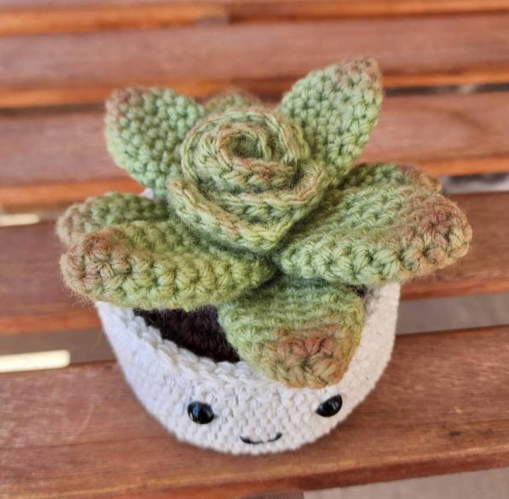 Crochet Succulent Plant, Houseplant Decor