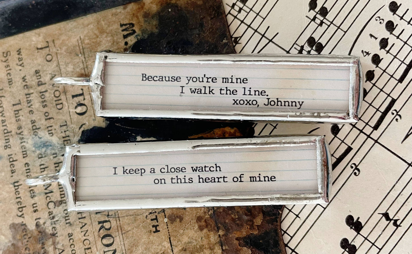 Walk The Line XO Soldered Art Charm