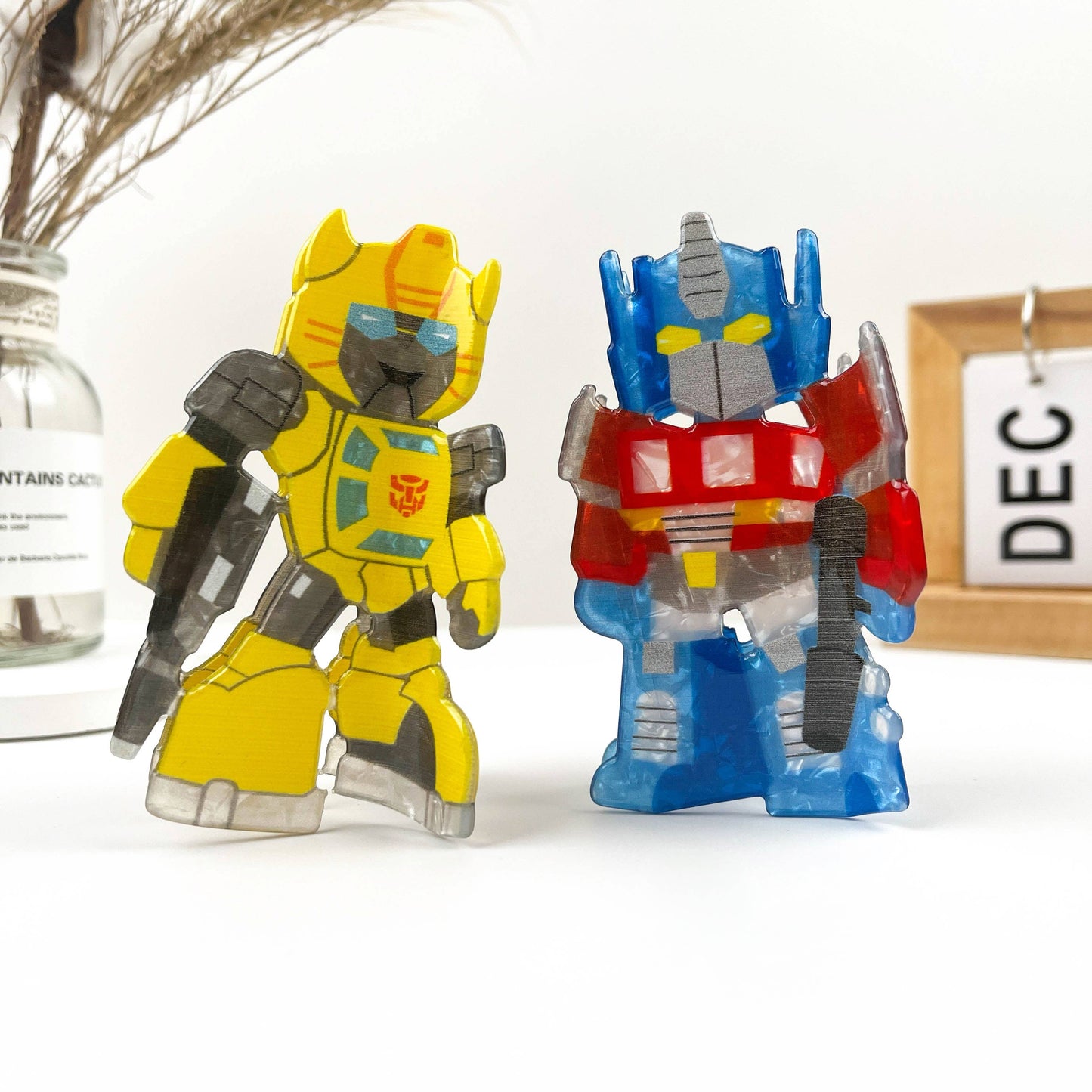 Transformers Robot Acrylic Hair Claw Clip: Blue