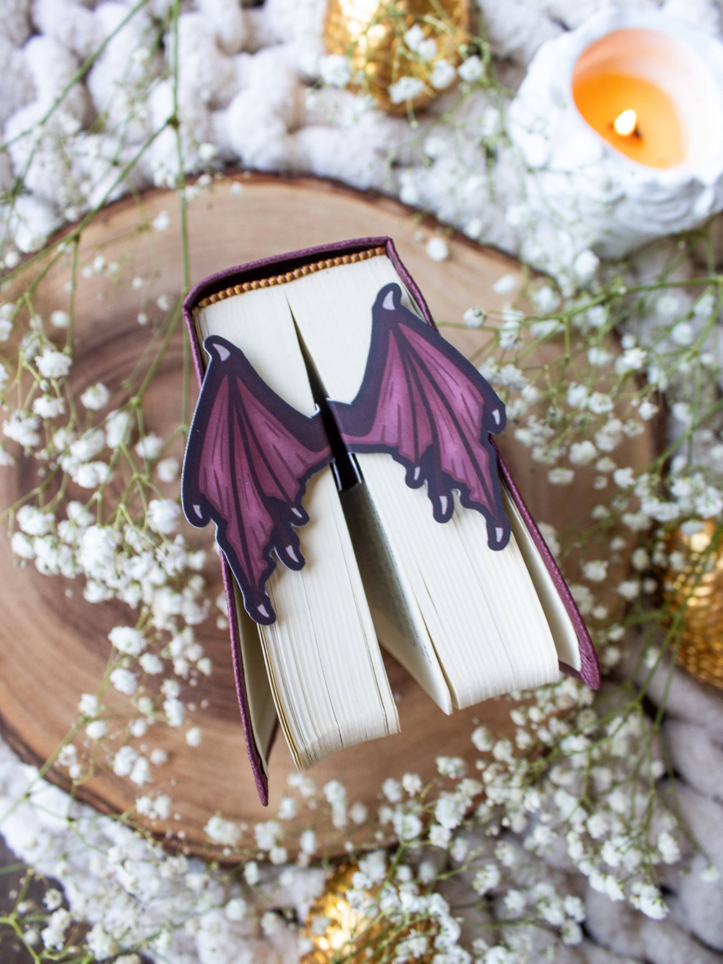 3D Dragon Wings Bookmark | Soft Touch: Green