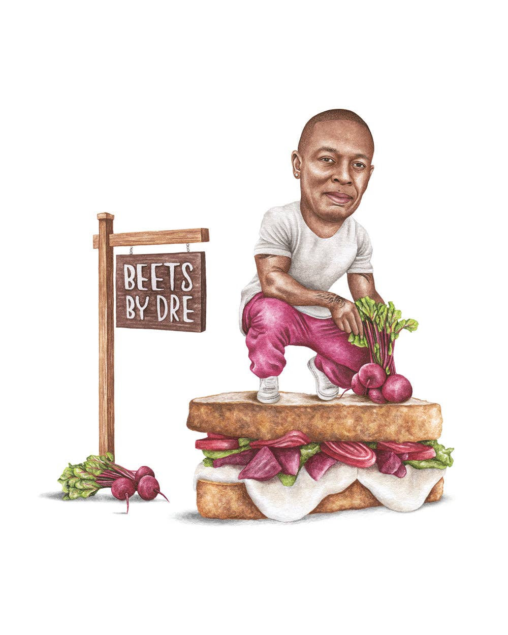 Dr. Dre "Beets by Dre" Sandwich Art Print