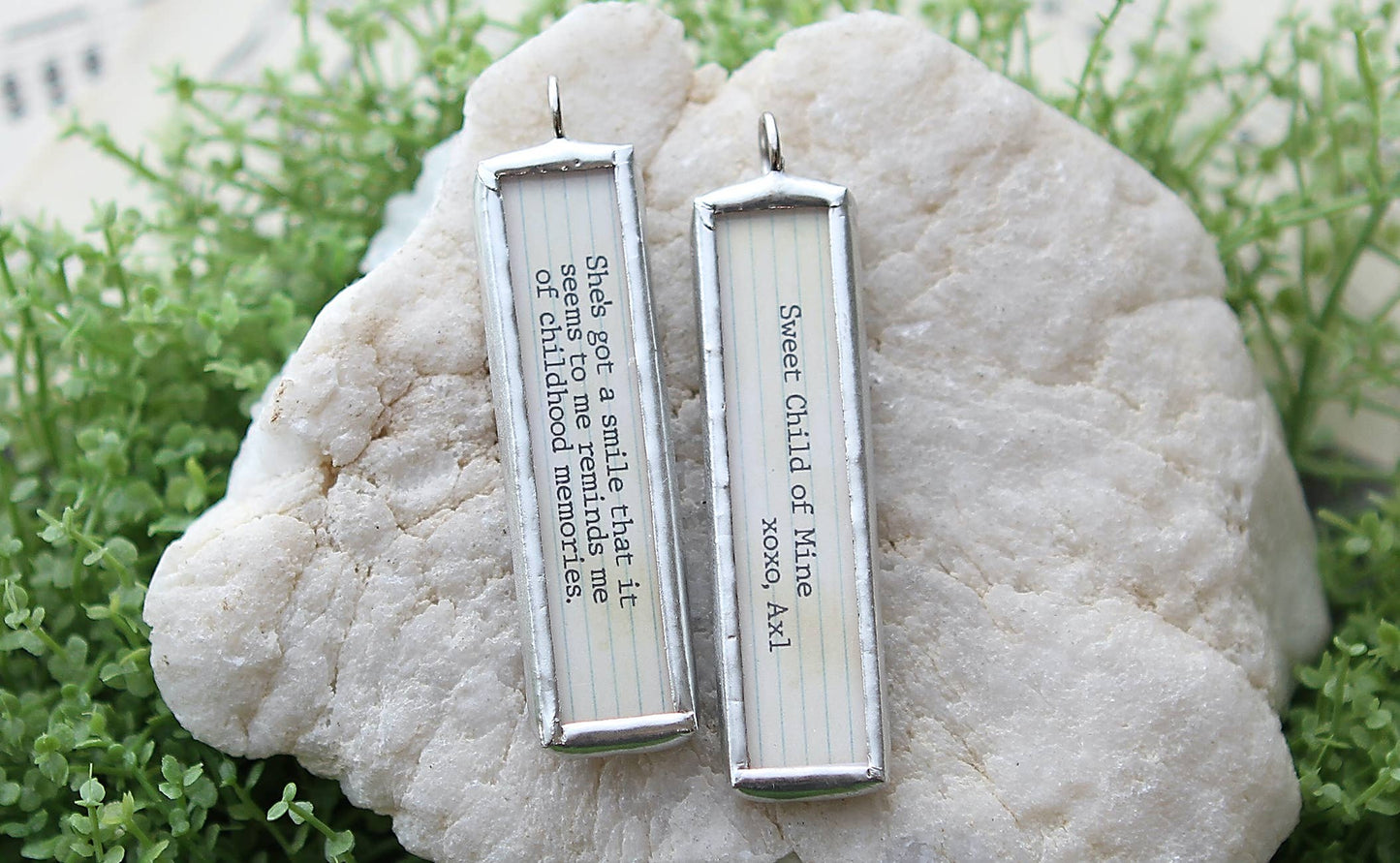 Sweet Child Of Mine XO Soldered Art Charm: Charm Only