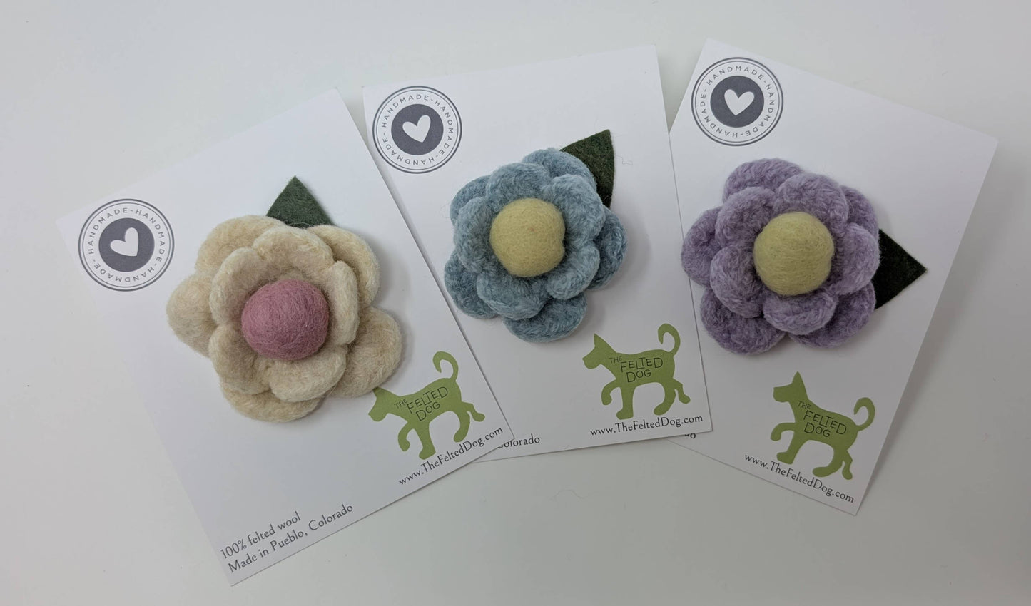 Handmade Felted Flower Car Vent Clip & Diffuser