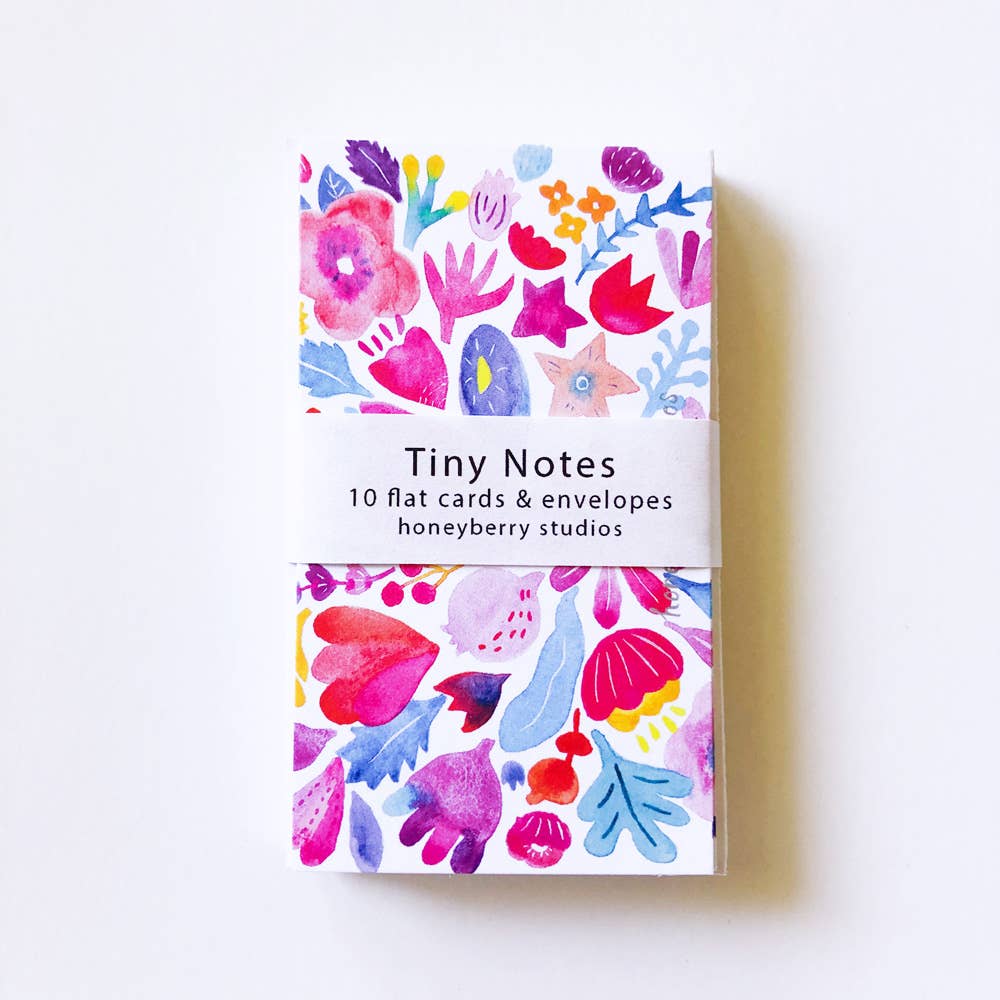 Pink & Red Flowers Tiny Notes