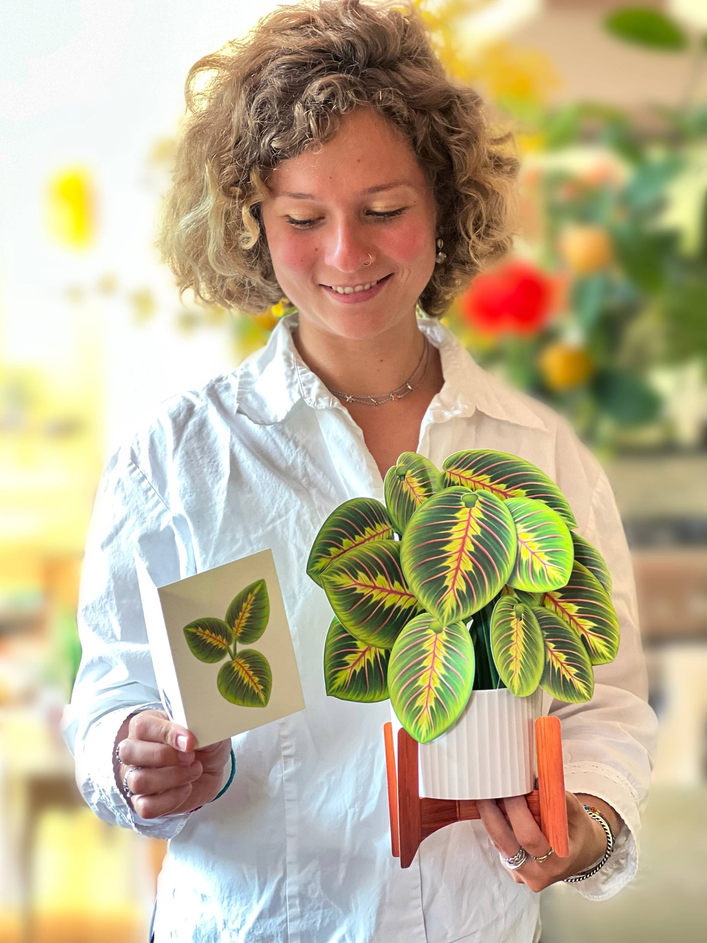 Prayer Plant Pop-up Greeting Card