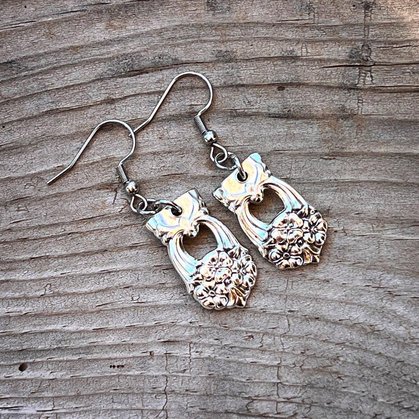 Earrings made from spoon handles: Danish Princess