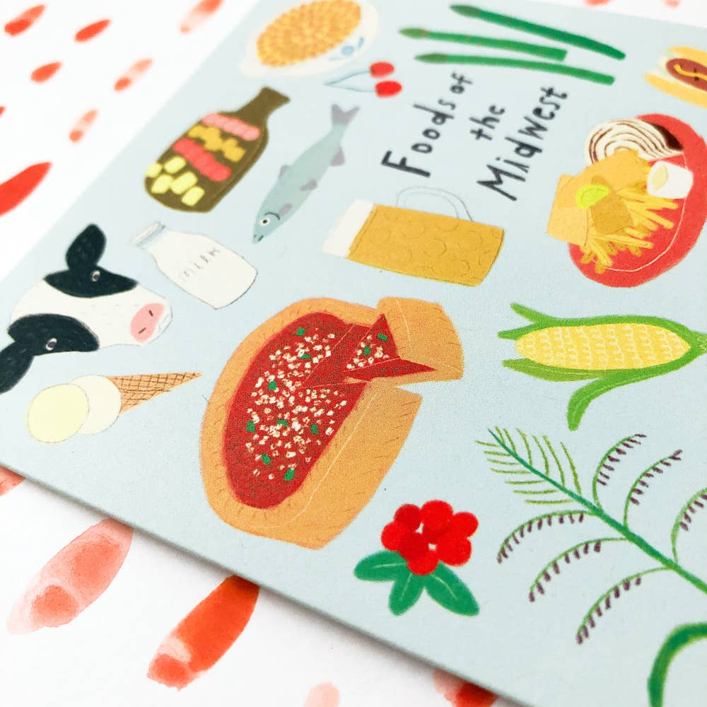 Foods of the Midwest Greeting Card