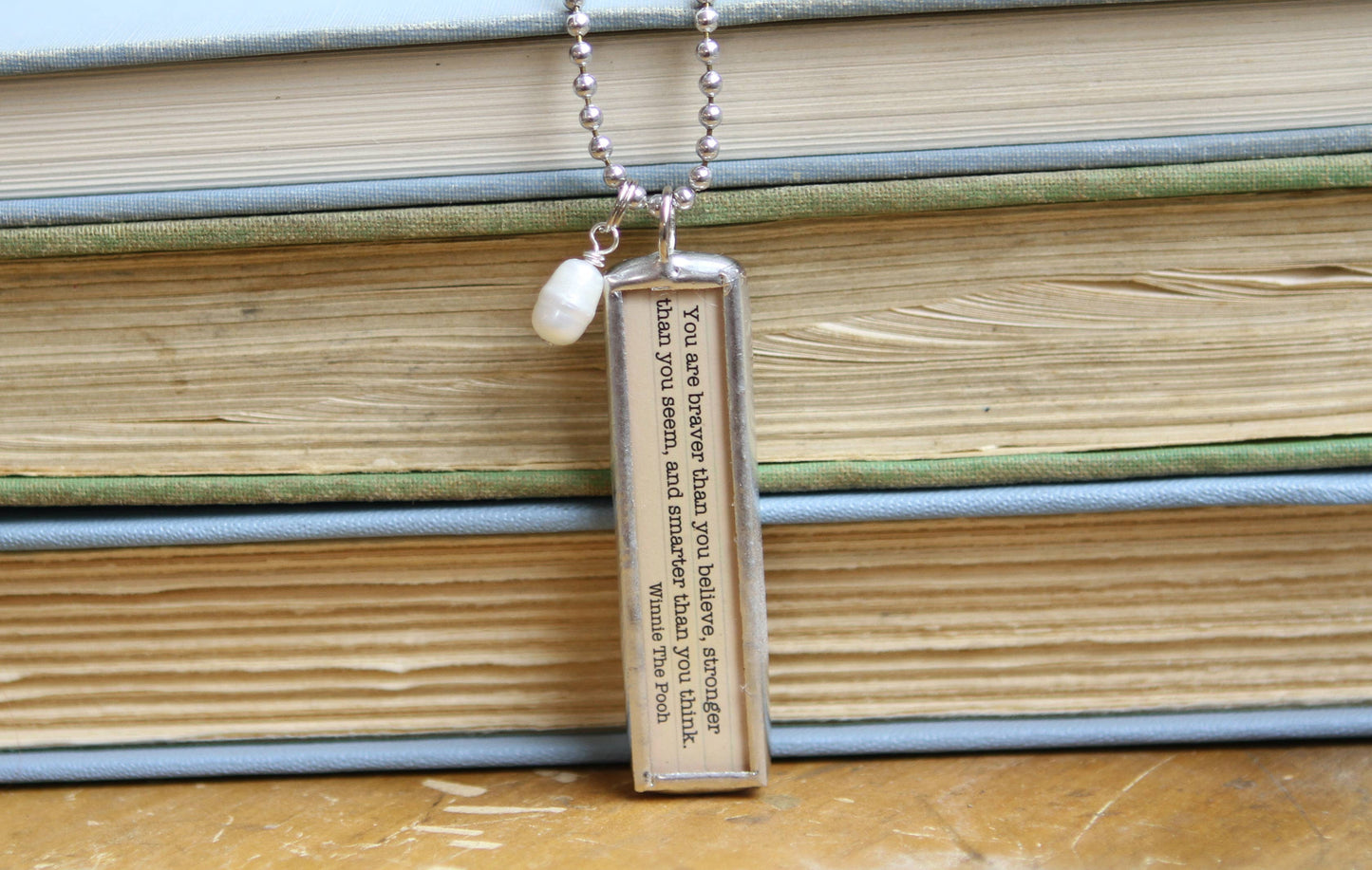 Winnie the Pooh A.A. Milne Literary Book Charm Necklace: Charm Only