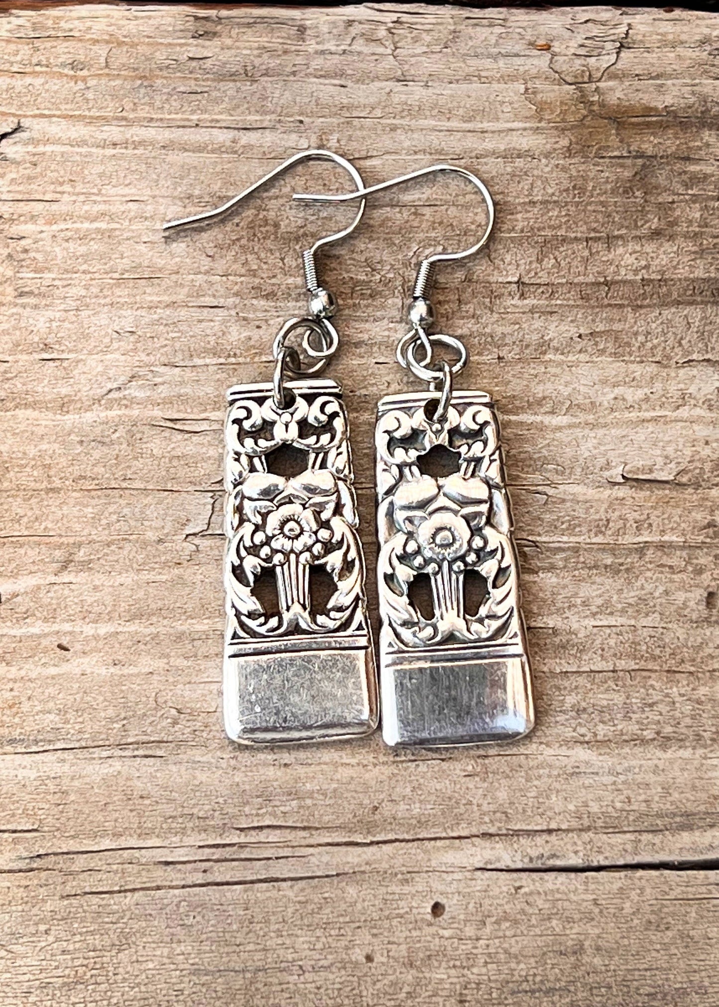 Earrings made from spoon handles: Danish Princess