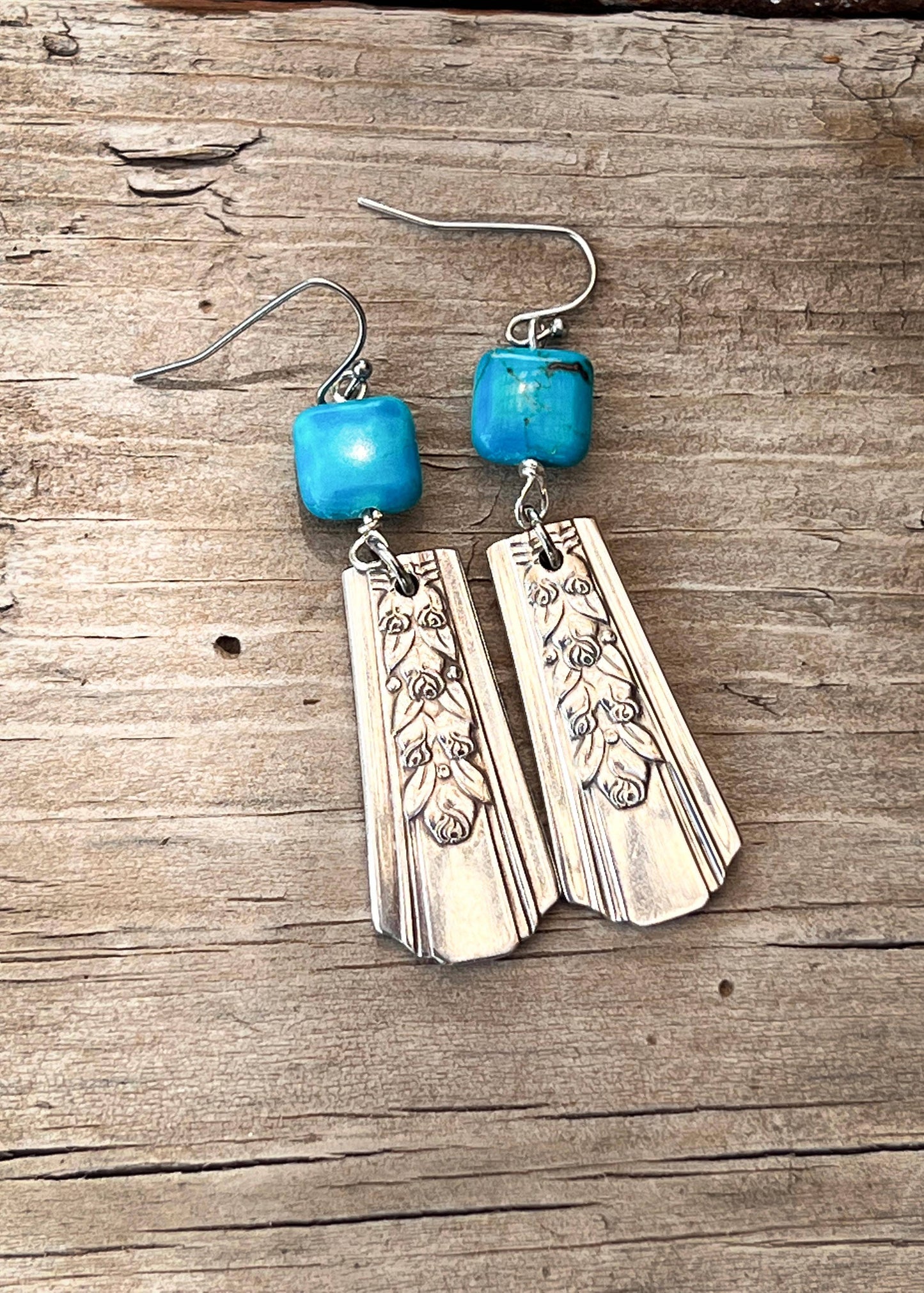 Earrings made from spoon handles: Danish Princess