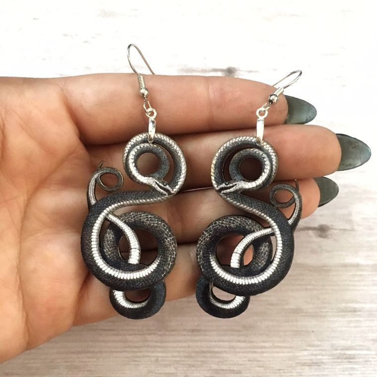 Black Snake Earrings