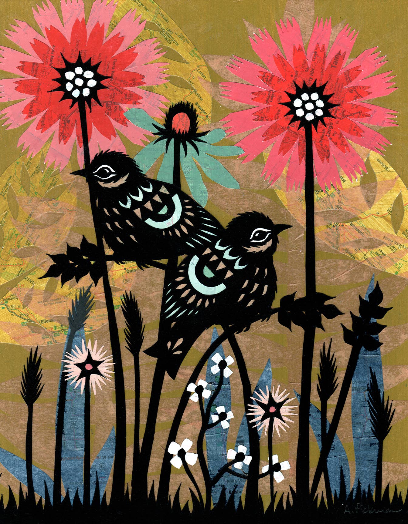 Immutable Joy - 8 X 10 inch Cut Paper Art Print