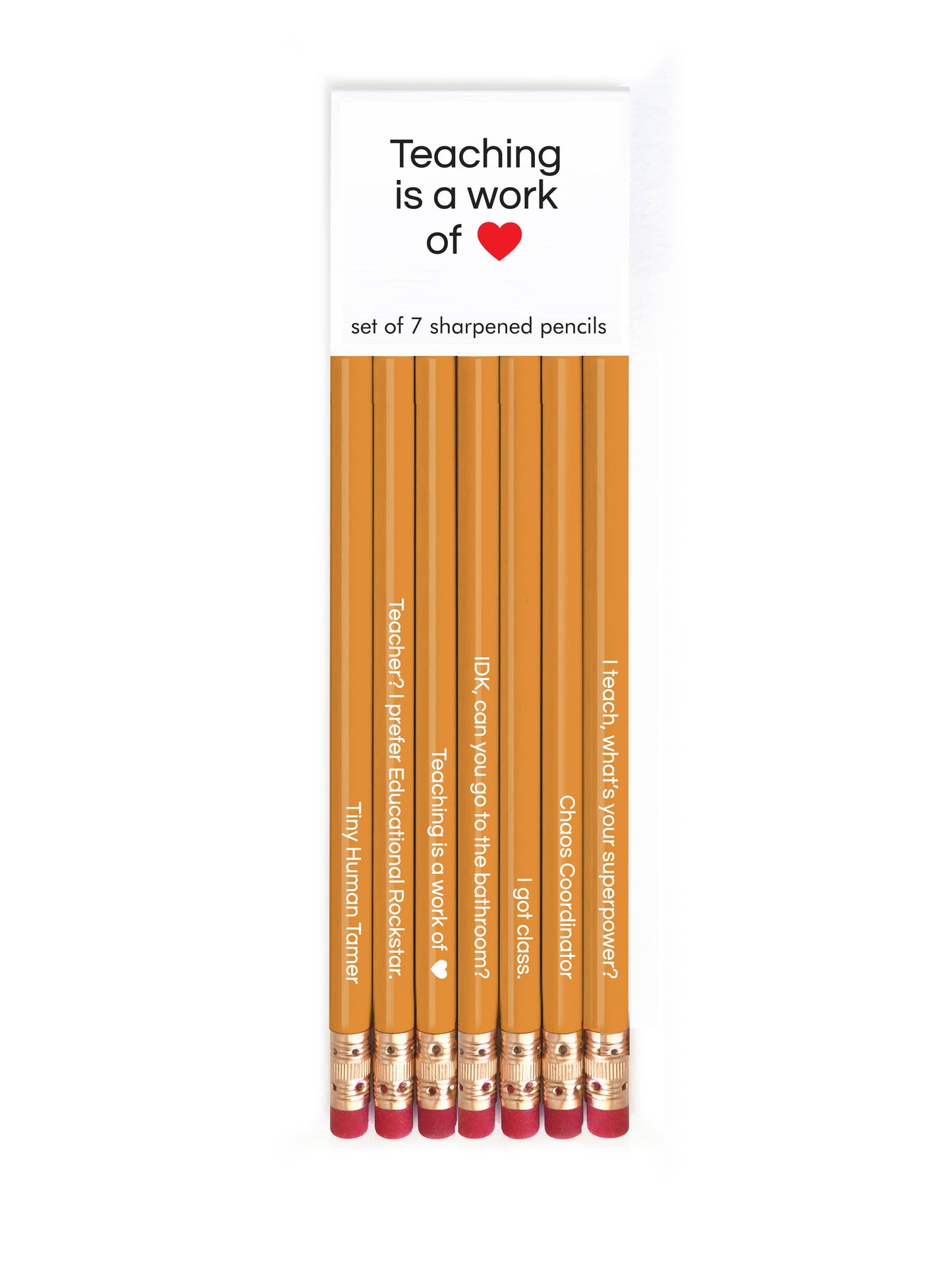 Pencil Set - Teaching Is A Work Of Heart