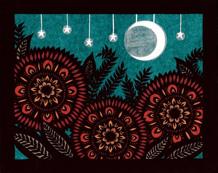 Setting Suns - 8 x 10 inch Cut Paper Art Print