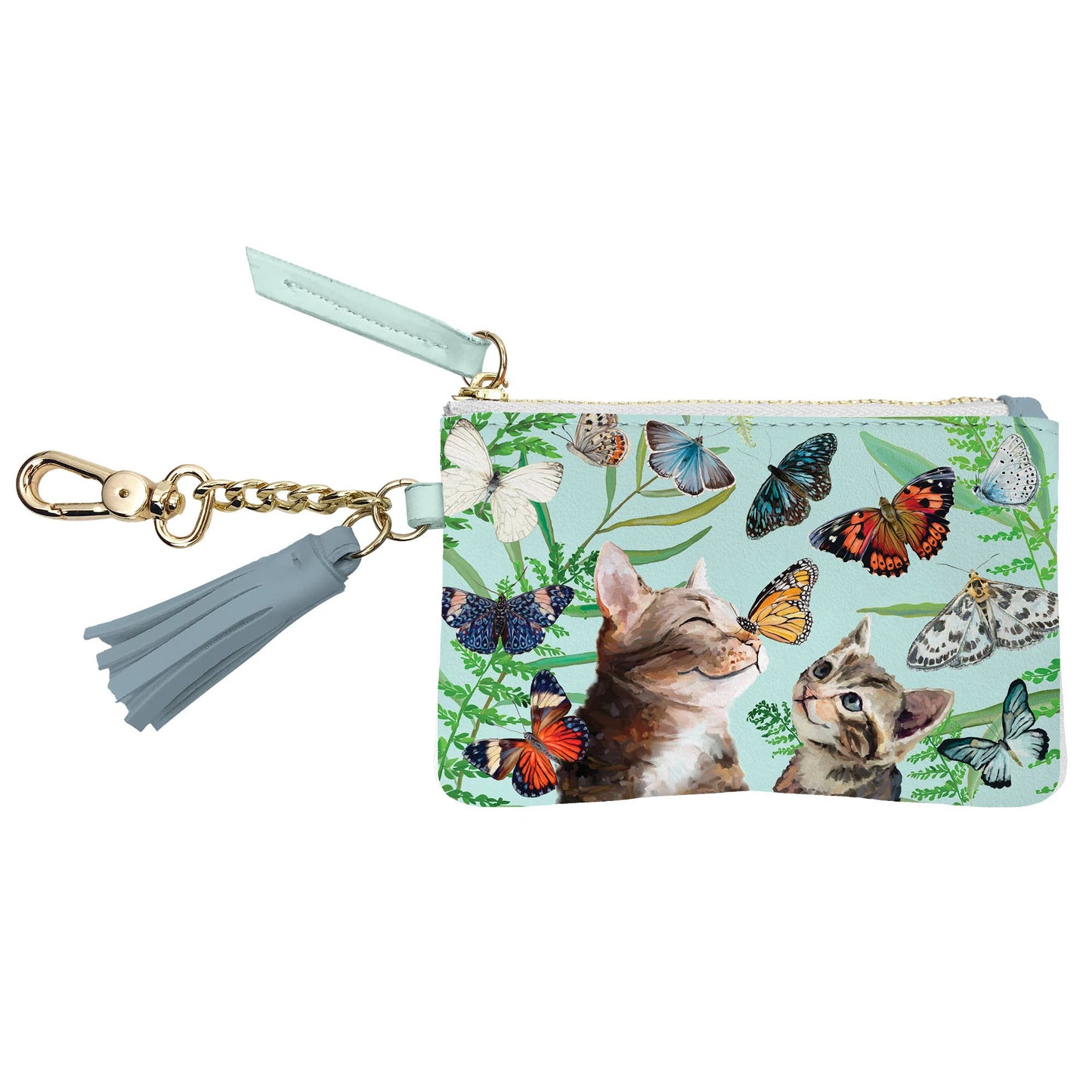 Butterfly And Kitten Friends Key Pouch