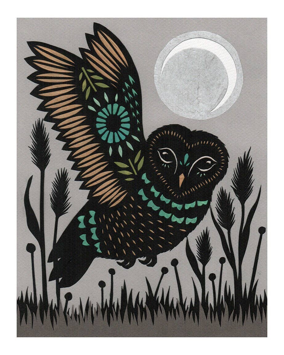 A Silent Beat - 8 x 10 inch Cut Paper Art Print