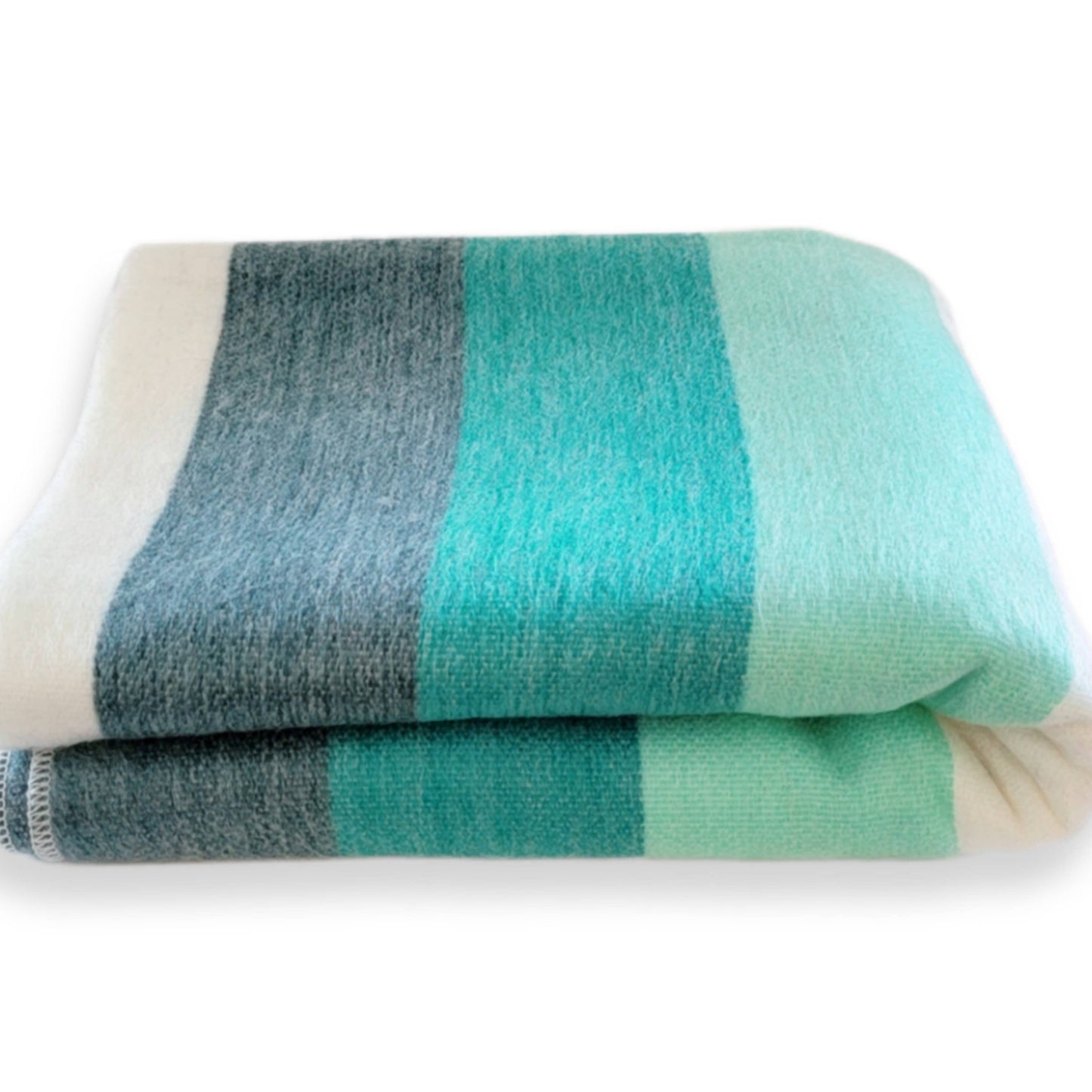 Aquamarine - Alpaca Wool Throw Blanket
