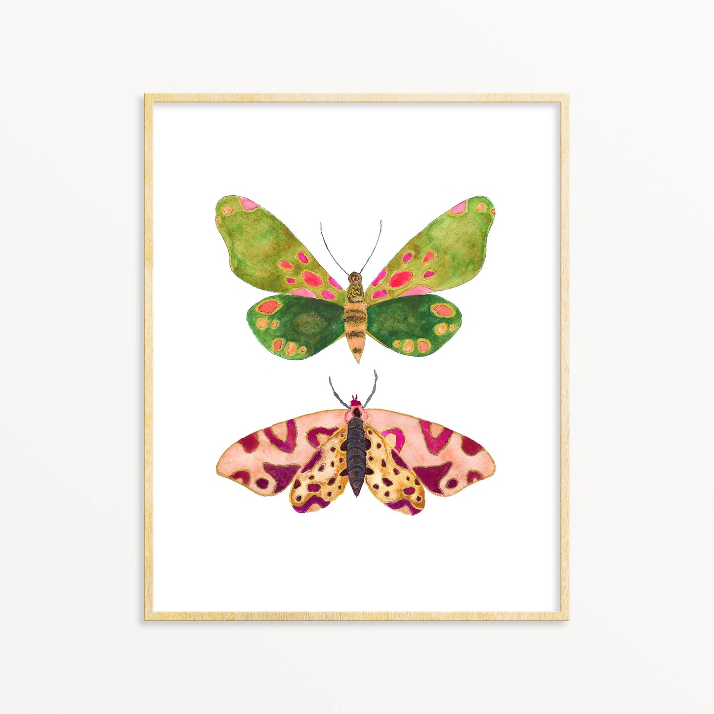 2 Moths #5 - 5” x 7”