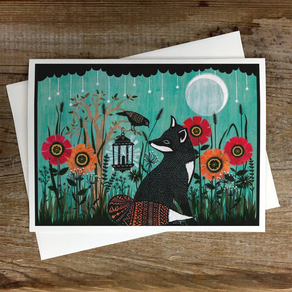 My Lantern Burns Serene - Greeting Card