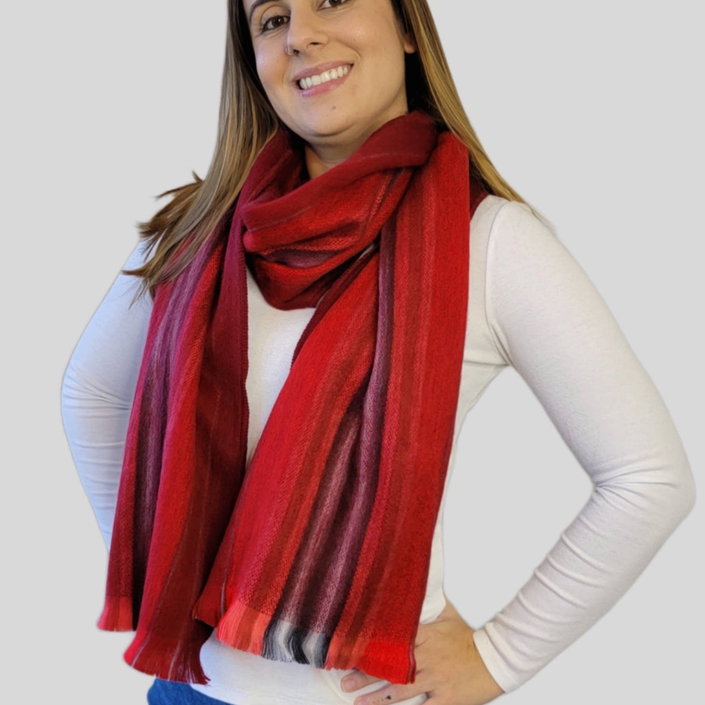 Cristina - Alpaca Wool Scarf - 74” x 12”