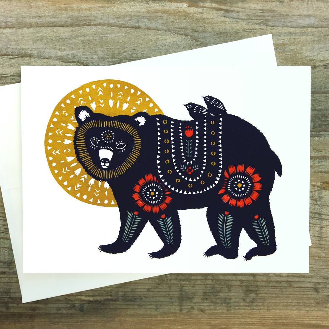 A Face in the Sun - Greeting Card