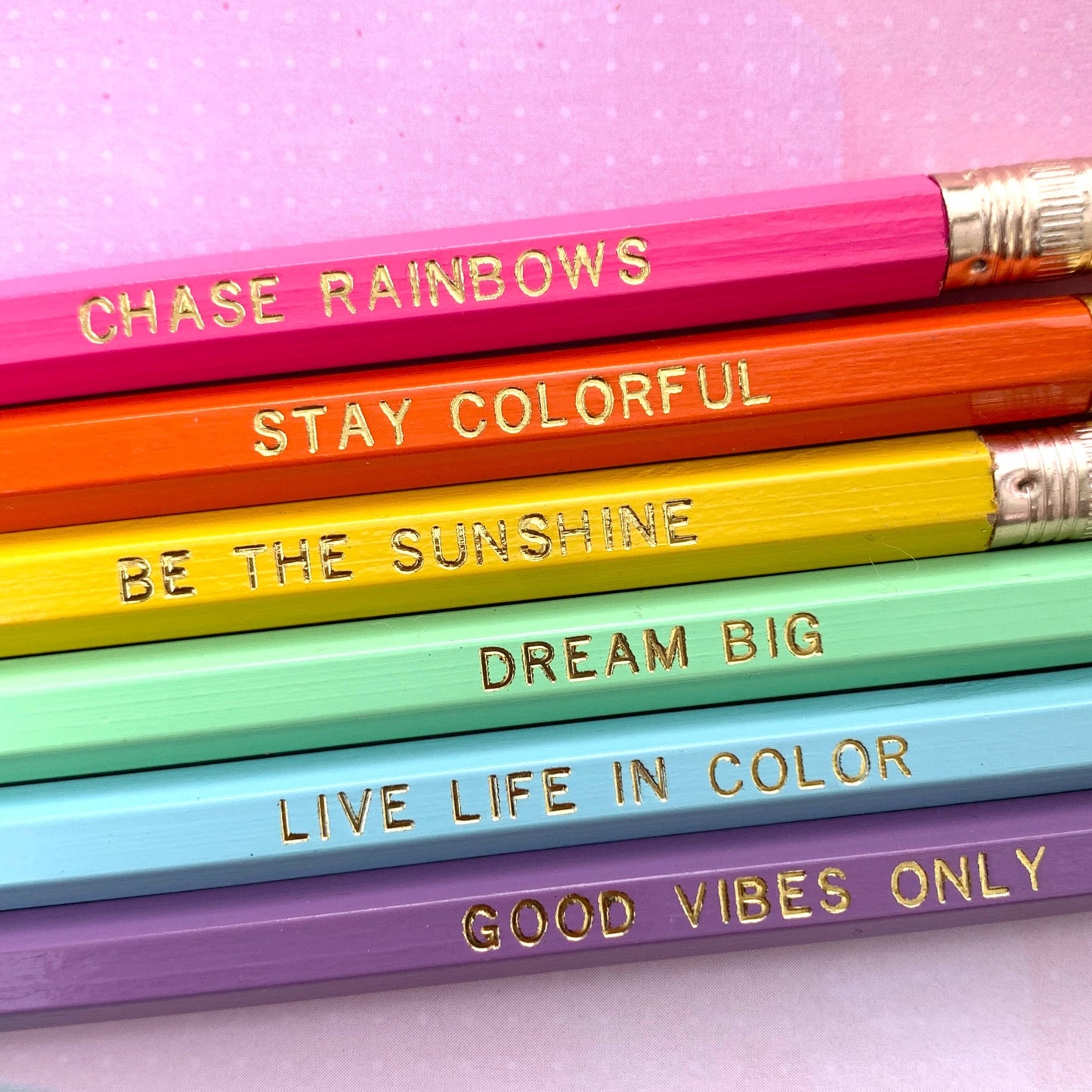 Colorful life pencils, set of 6