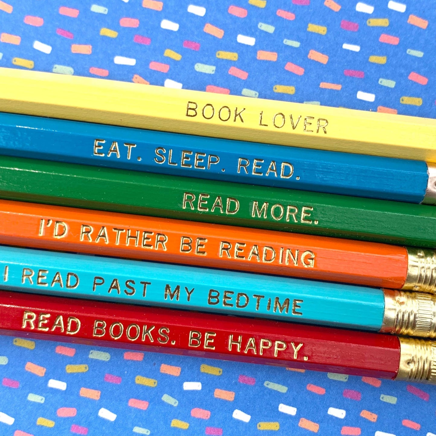 Book lover pencils, set of 6